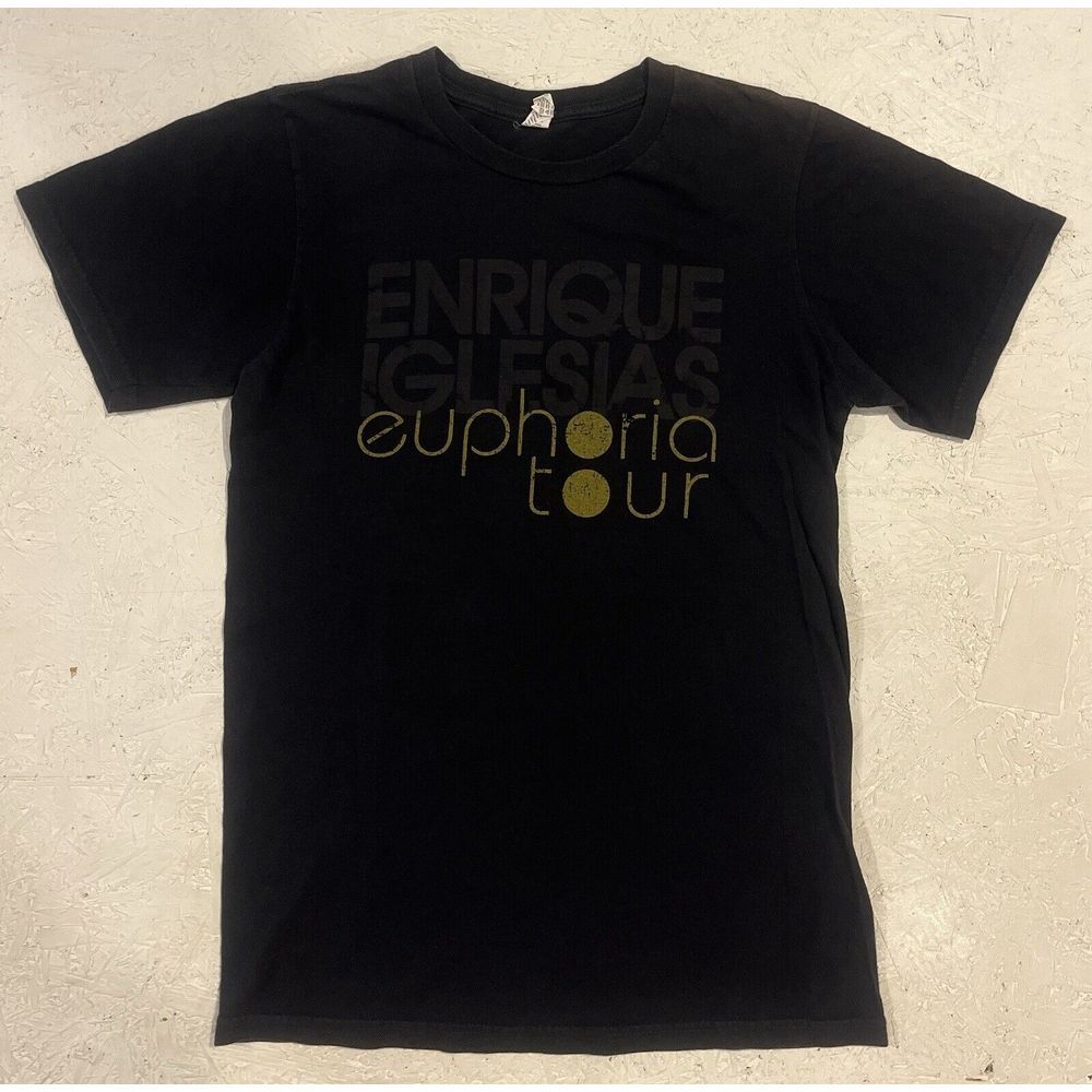 Enrique Iglesias‎ Euphoria Tour T Shirt Men's Small Black Short Sleeve